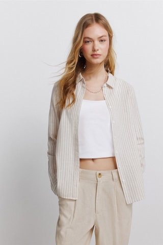Springfield Bluse i beige: forside