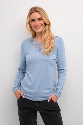 Cream Shirt 'Trulla' in Blauw: voorkant