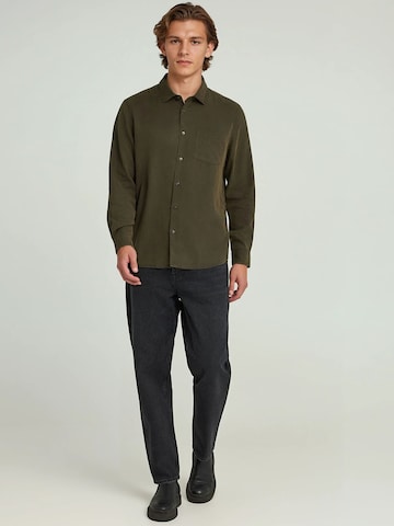 Funky Buddha Regular Fit Hemd in Grün