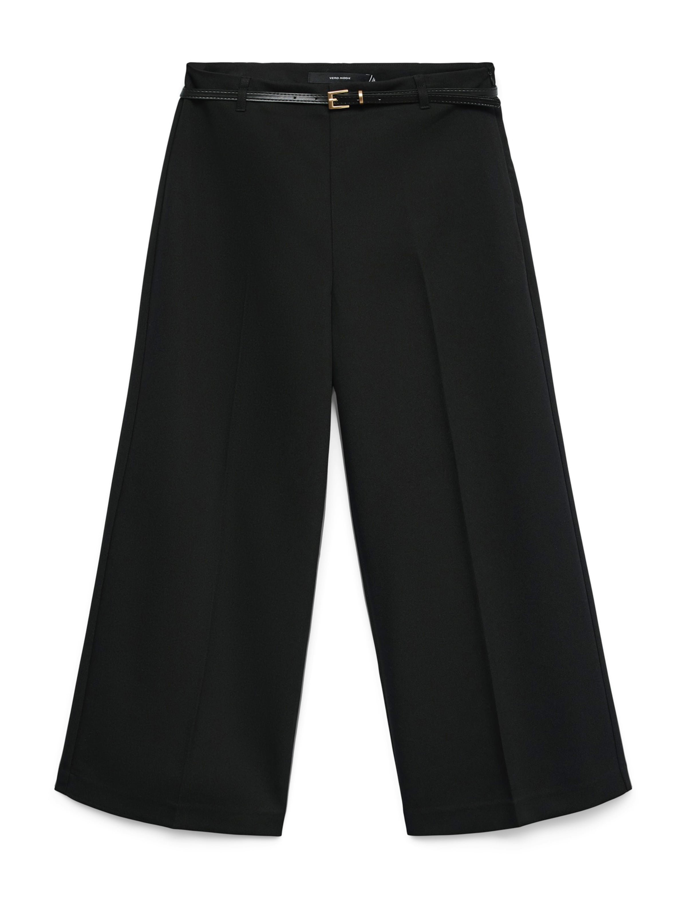 VERO MODA Wide leg Pantalon 'VMELMA' in Zwart: voorkant