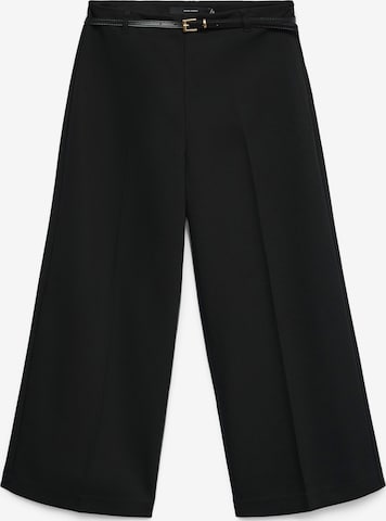 VERO MODAWide Leg/ Široke nogavice Hlače na crtu 'VMElma' - crna boja: prednji dio