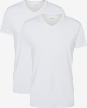 Maglietta di camano in bianco: frontale