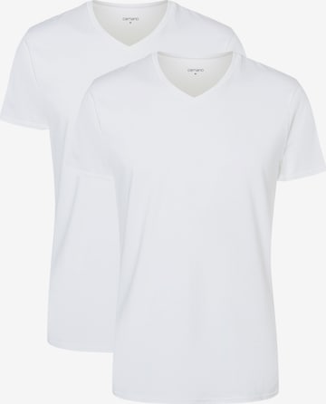 T-Shirt camano en blanc : devant