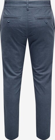 Coupe slim Pantalon 'Mark Pete' Only & Sons en bleu