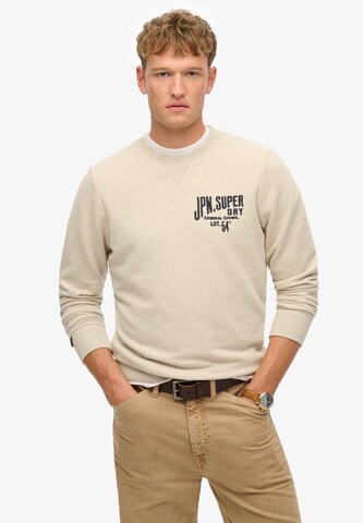 Superdry Sweatshirt in Beige: voorkant