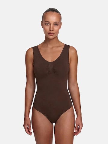 cfab (formerly creamy fabrics) Shapingbody 'Tank Bodysuit Sculpting Shapewear mit String' in Bruin