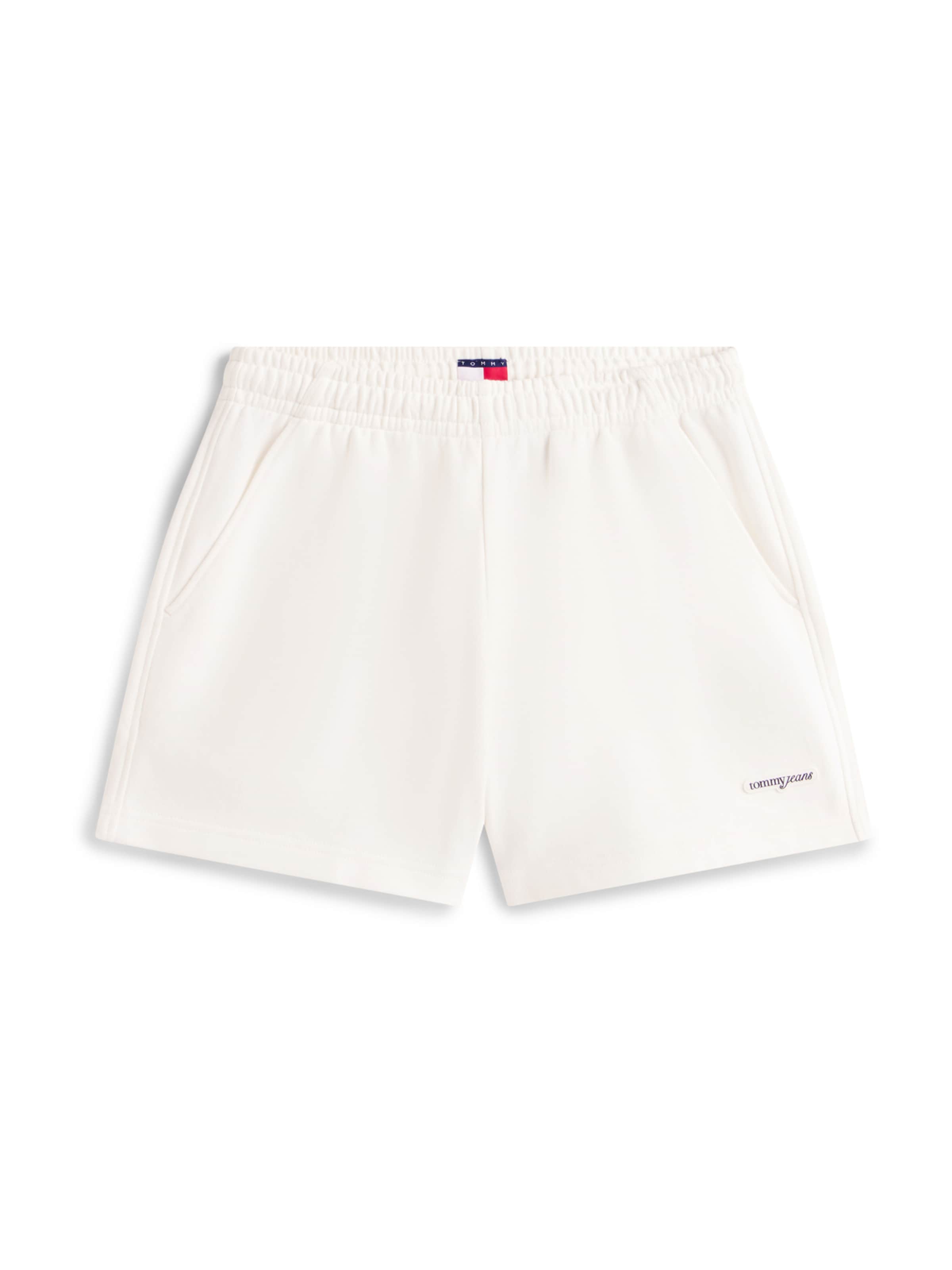 Tommy Jeans Ohlapna forma Hlače | bela barva: sprednja stran