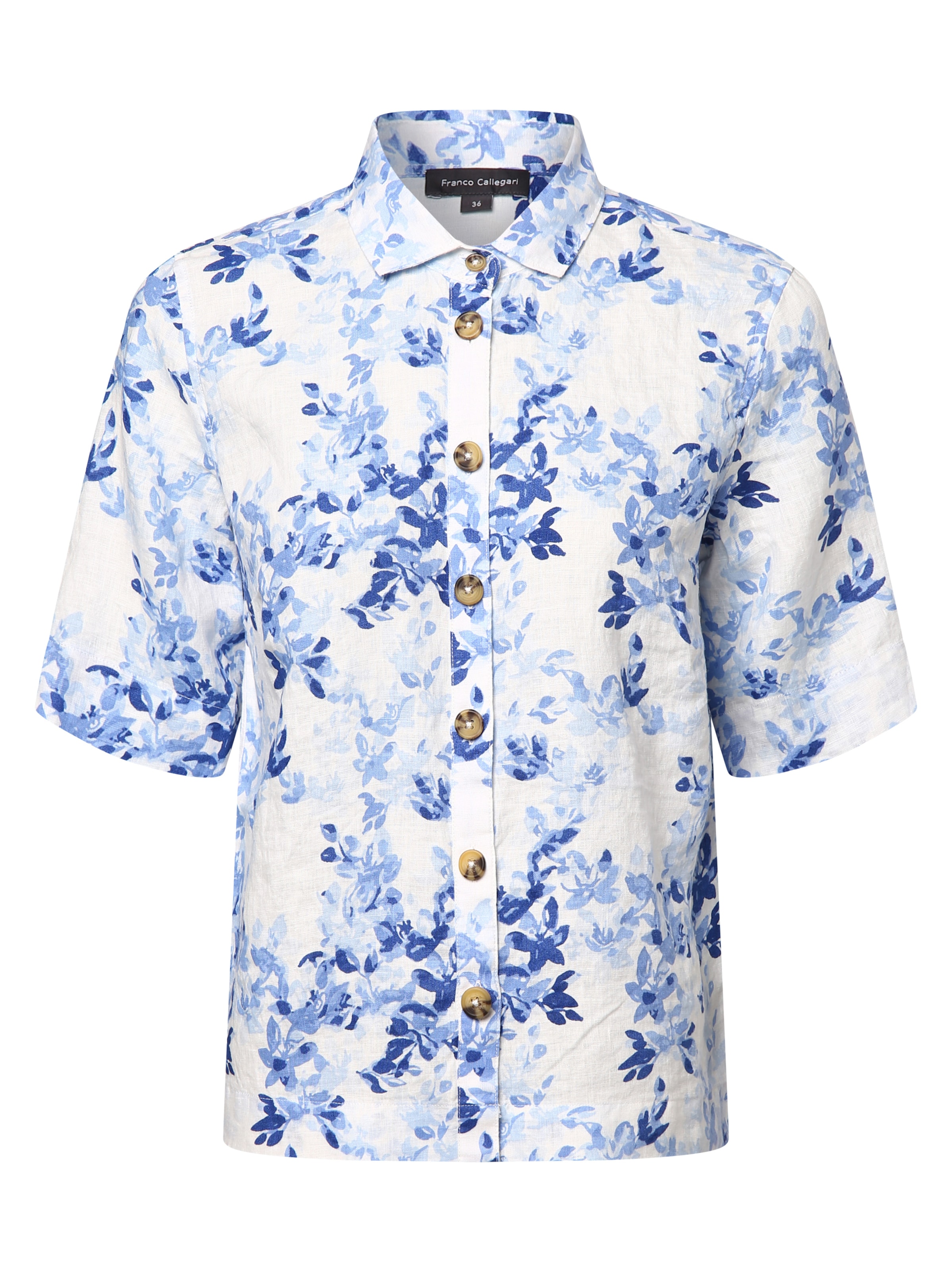 Franco Callegari Bluse in Blau: Vorderseite