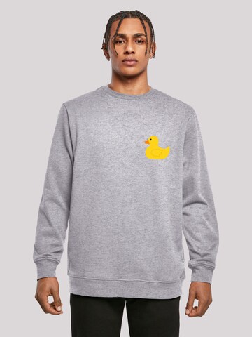 F4NT4STIC Sweatshirt 'Yellow Rubber Duck' in Grey: front