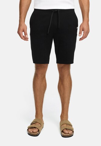 INDICODE JEANS Regular Chino trousers ' Corwet ' in Black: front
