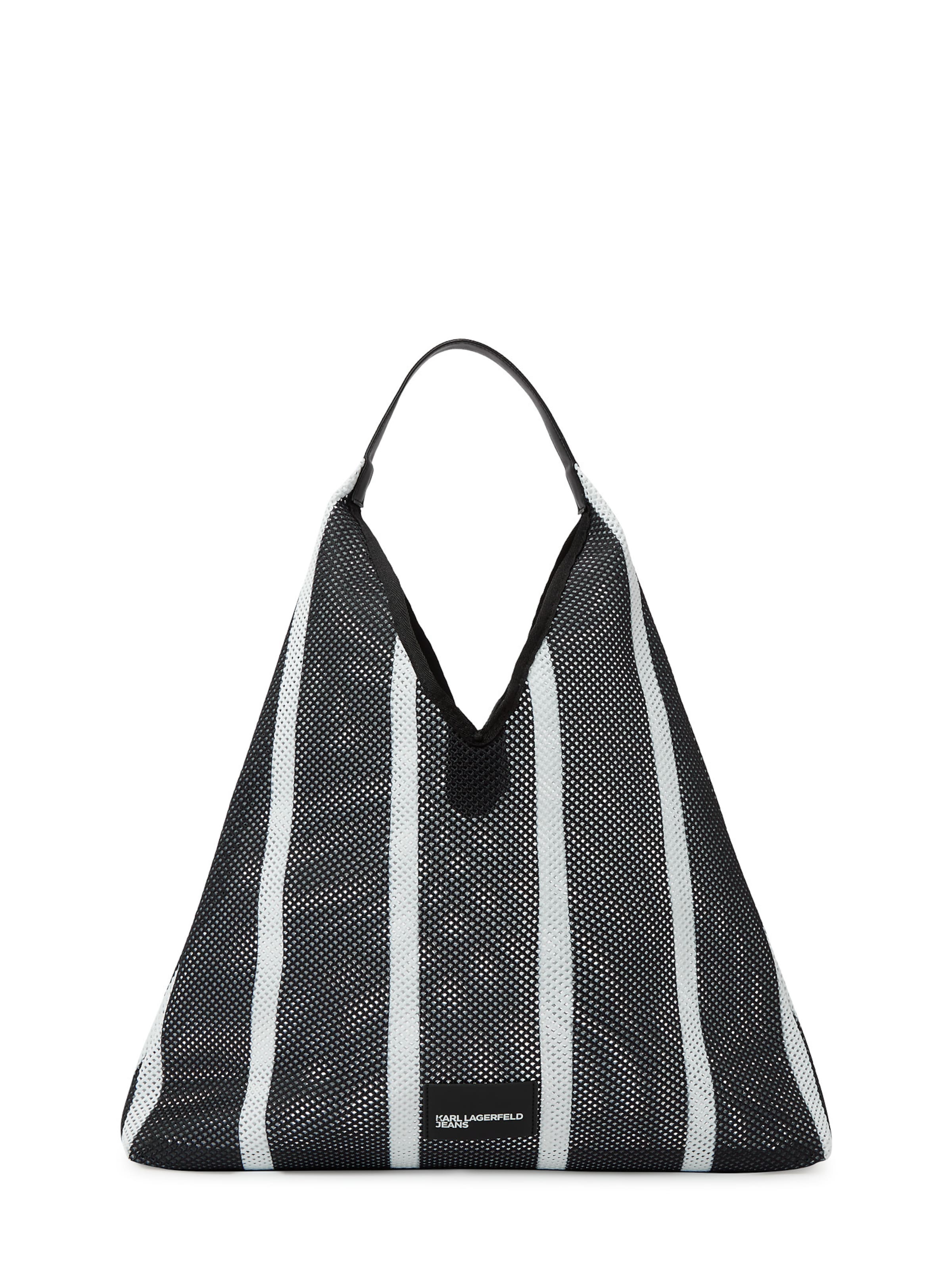 KARL LAGERFELD JEANS Rantakassi värissä musta / valkoinen, Tuotenäkymä