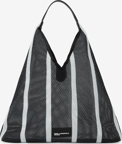 KARL LAGERFELD JEANS Rantakassi värissä musta / valkoinen, Tuotenäkymä