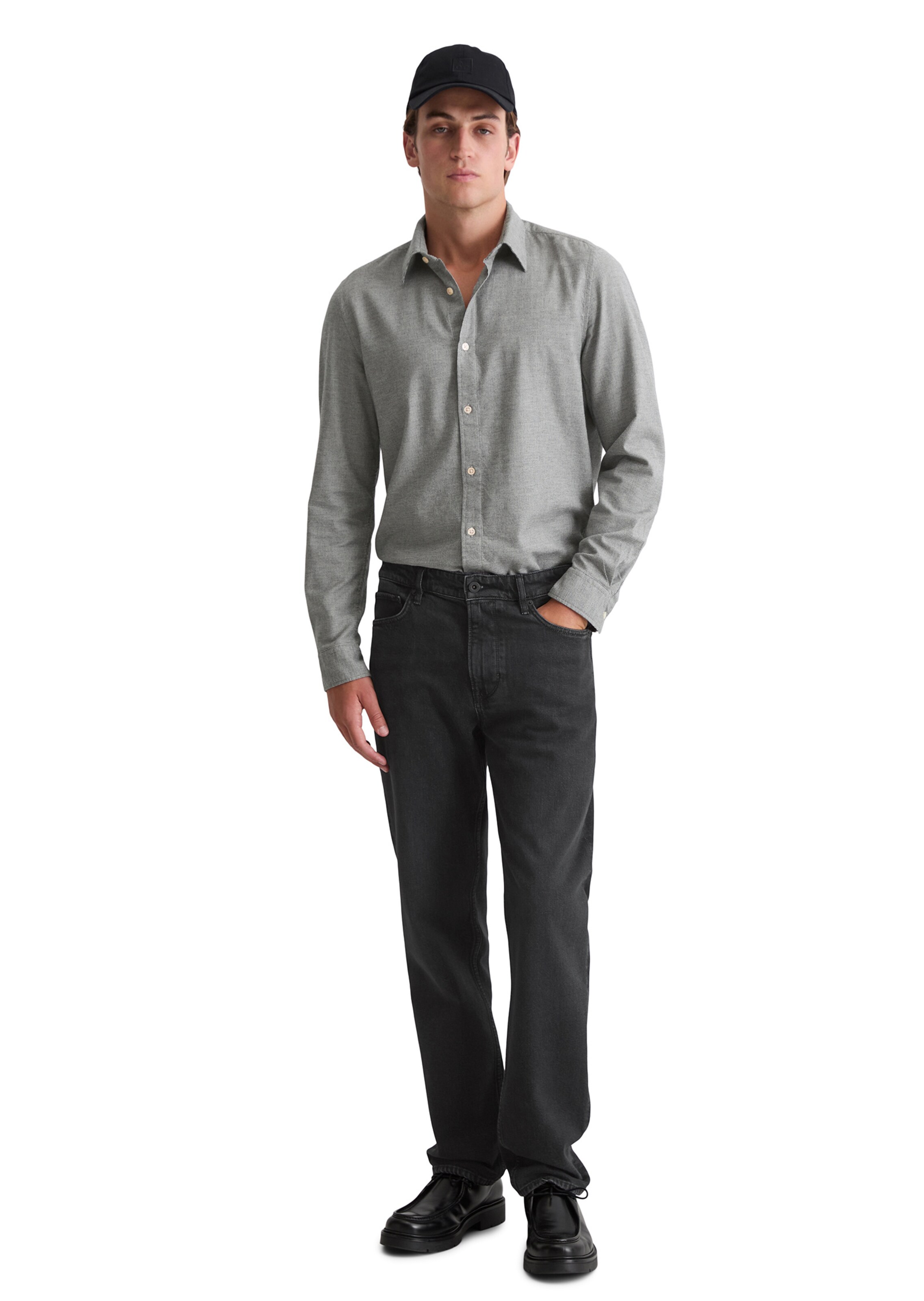 Marc O'Polo Regular fit Button Up Shirt in Grey