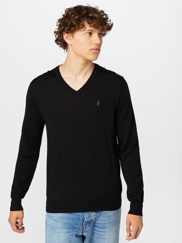 Pull-over Polo Ralph Lauren en noir : devant