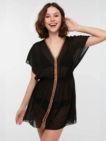 Penti Strandkleid 'PENTI Damen-geflochtener Kaftan'‌‌‌‌‌‌‌‌ in Schwarz