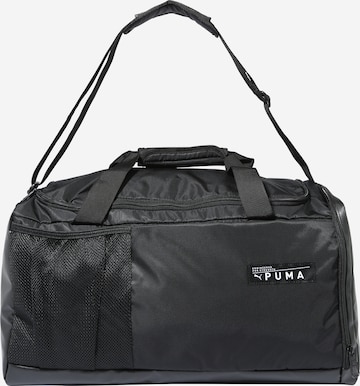 PUMA Sports Bag in Black: front