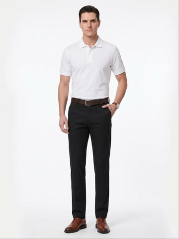 ALLTHEMEN Regular Pleat-Front Pants 'Stofffall' in Black