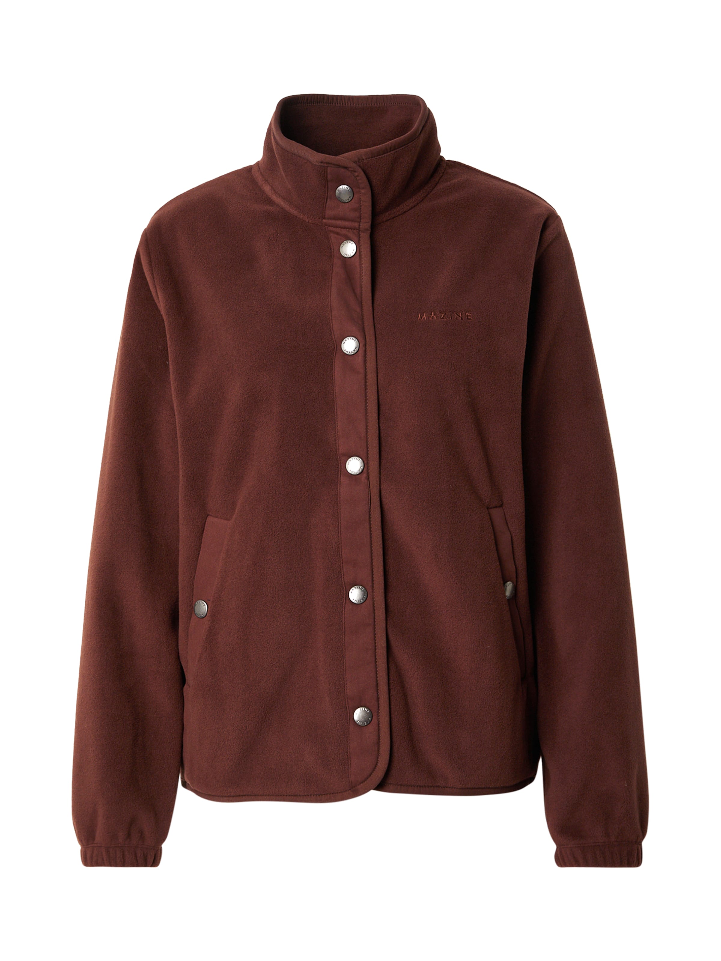 Giacca di pile di mazine in marrone: frontale