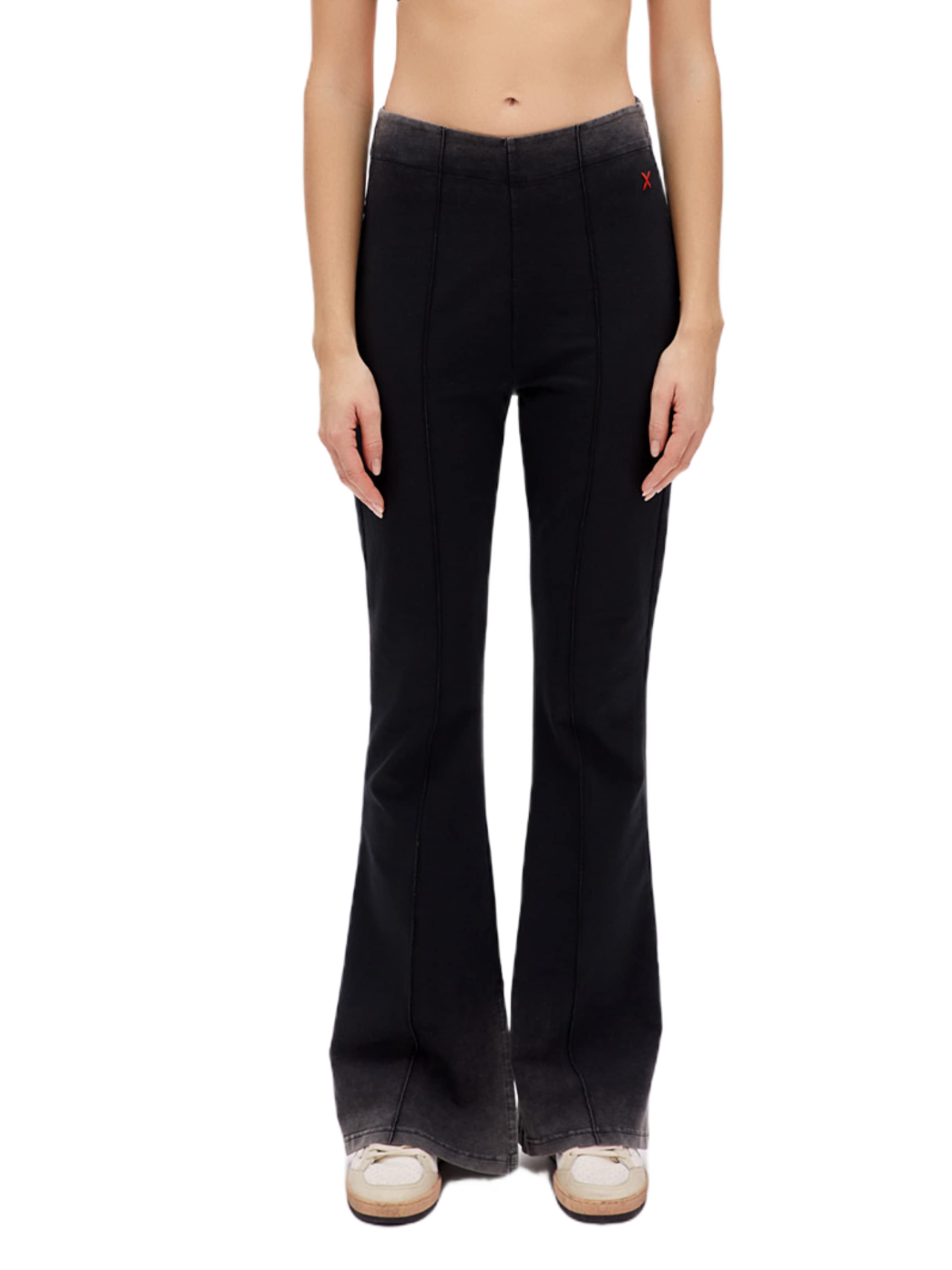 PCFG Flared Trousers in Black: front