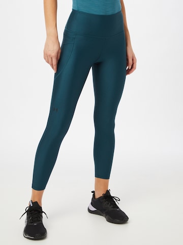 Skinny Pantaloni sportivi di UNDER ARMOUR in verde: frontale