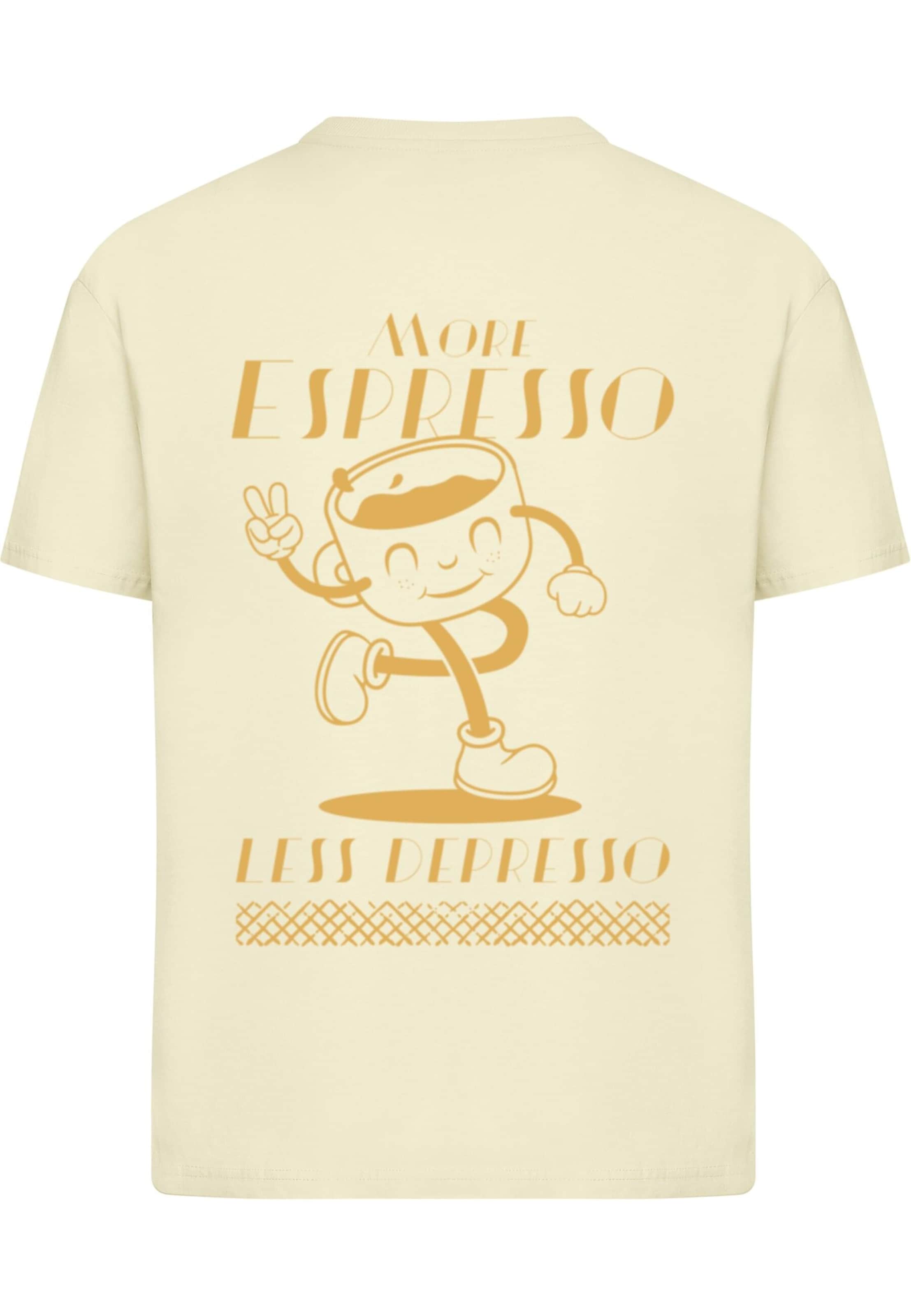 Merchcode Shirt 'Espresso' in Geel