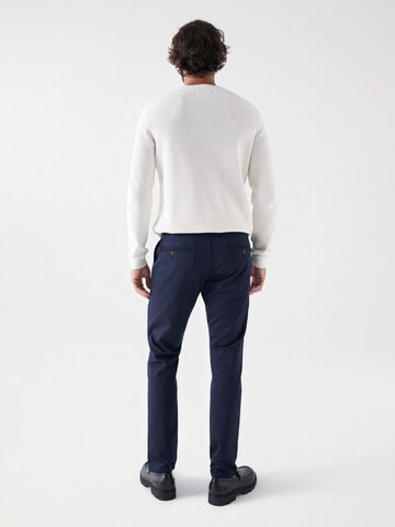 Coupe slim Pantalon chino Salsa Jeans en bleu