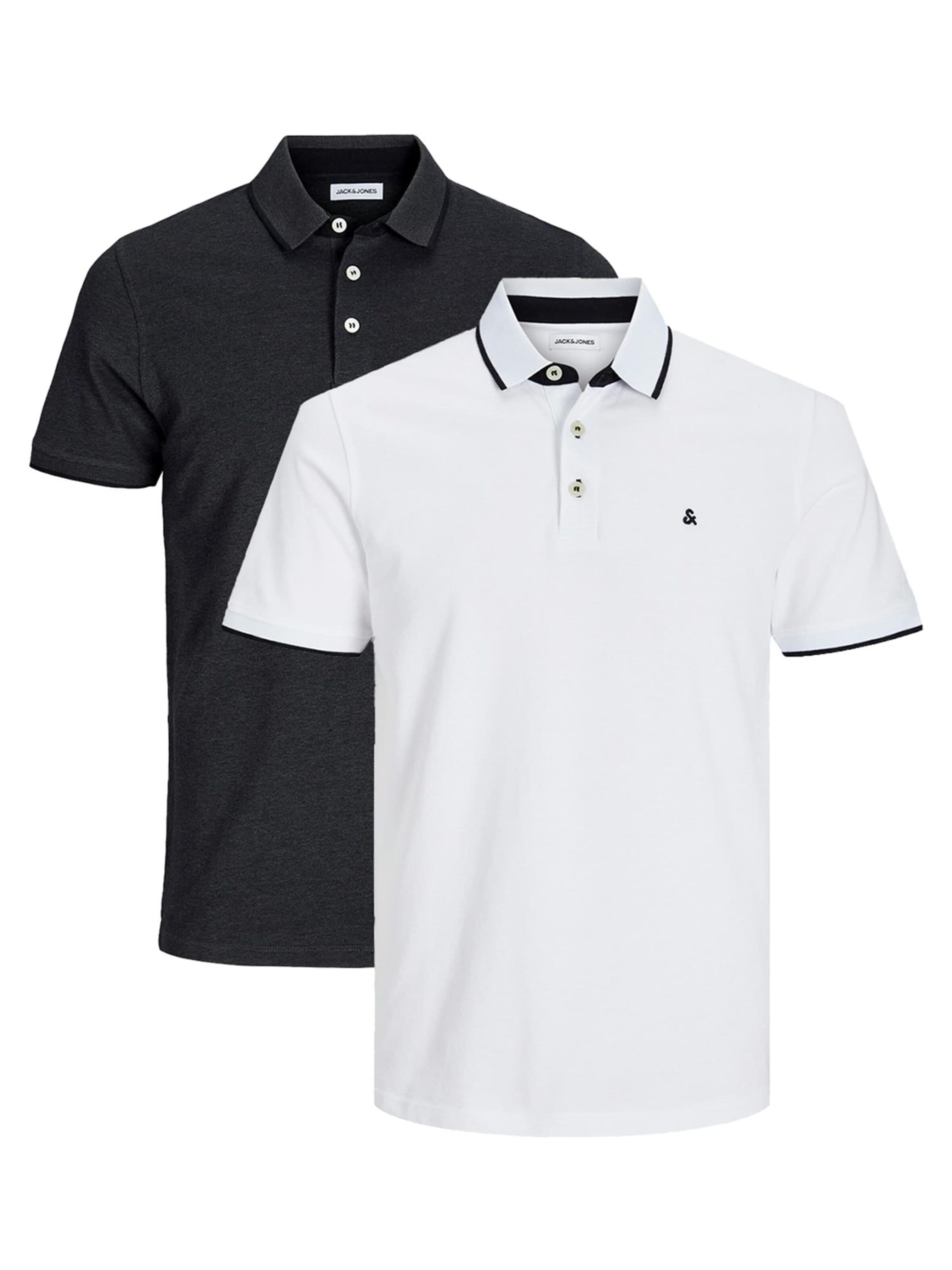 JACK & JONES Shirt 'Paulos - Slim Fit' in S/Slim in de kleur Zwart gemêleerd, Productweergave