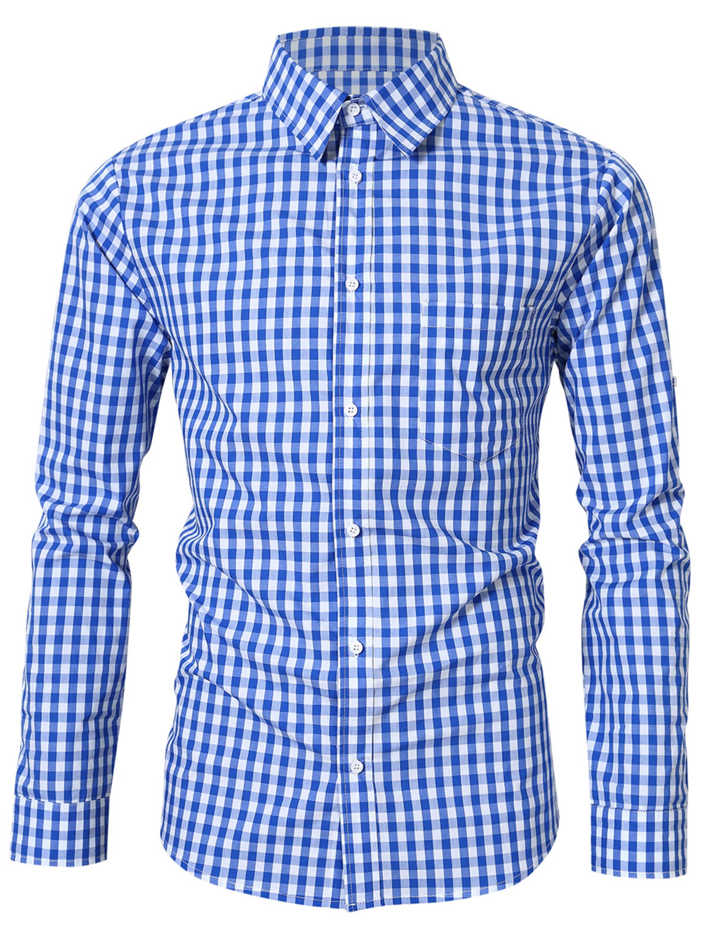 KoJooin Regular fit Button Up Shirt in Blue: front