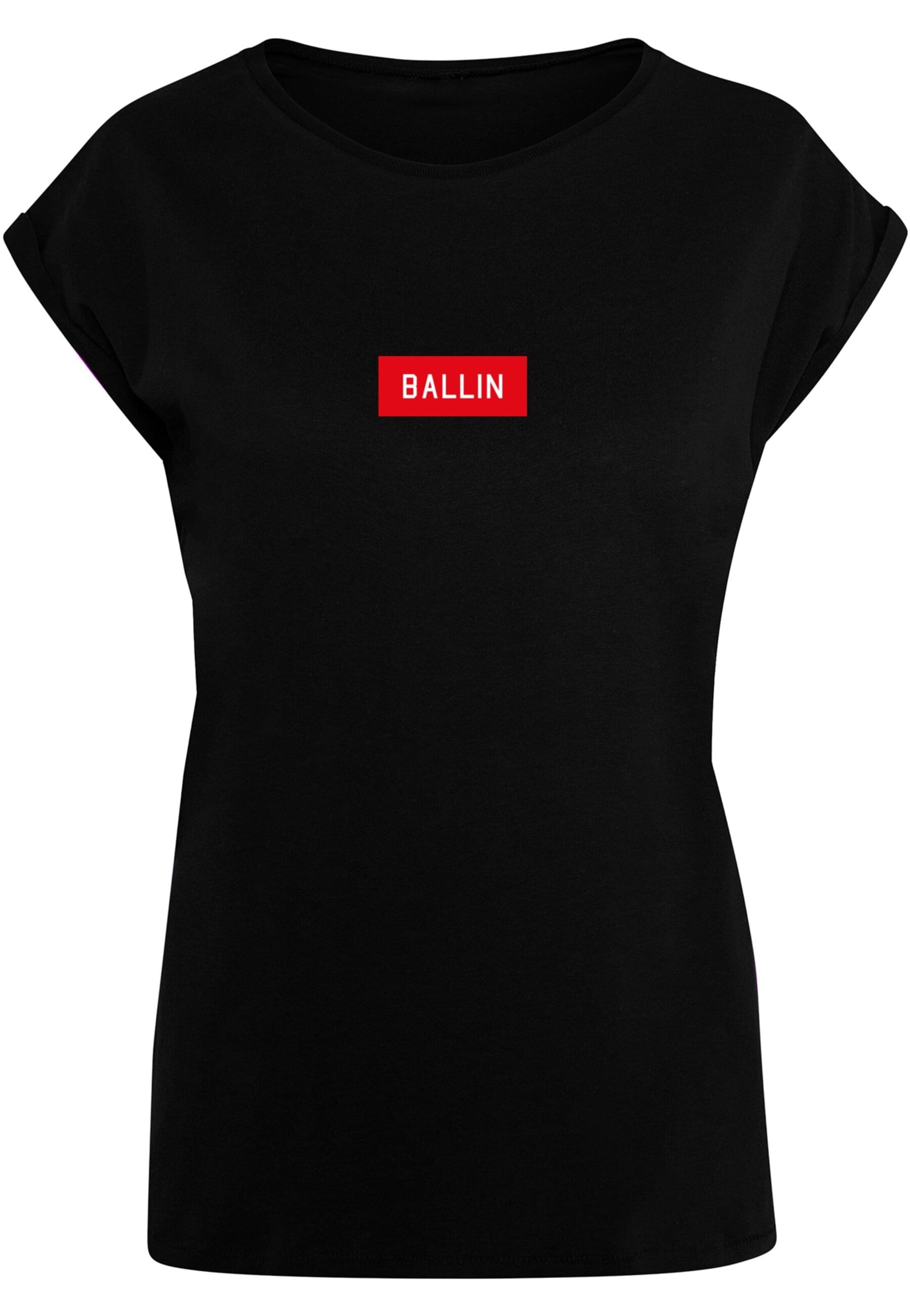 Maglietta 'Ballin' di Mister Tee in nero: frontale