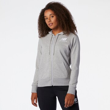 new balance Sweat jacket in Grey: front