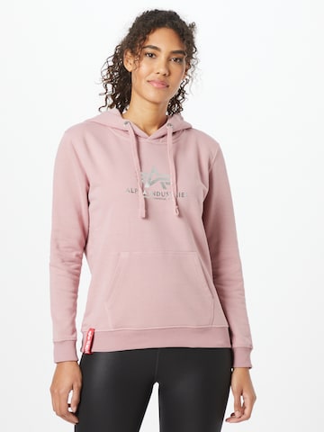 Sweat-shirt ALPHA INDUSTRIES en rose : devant