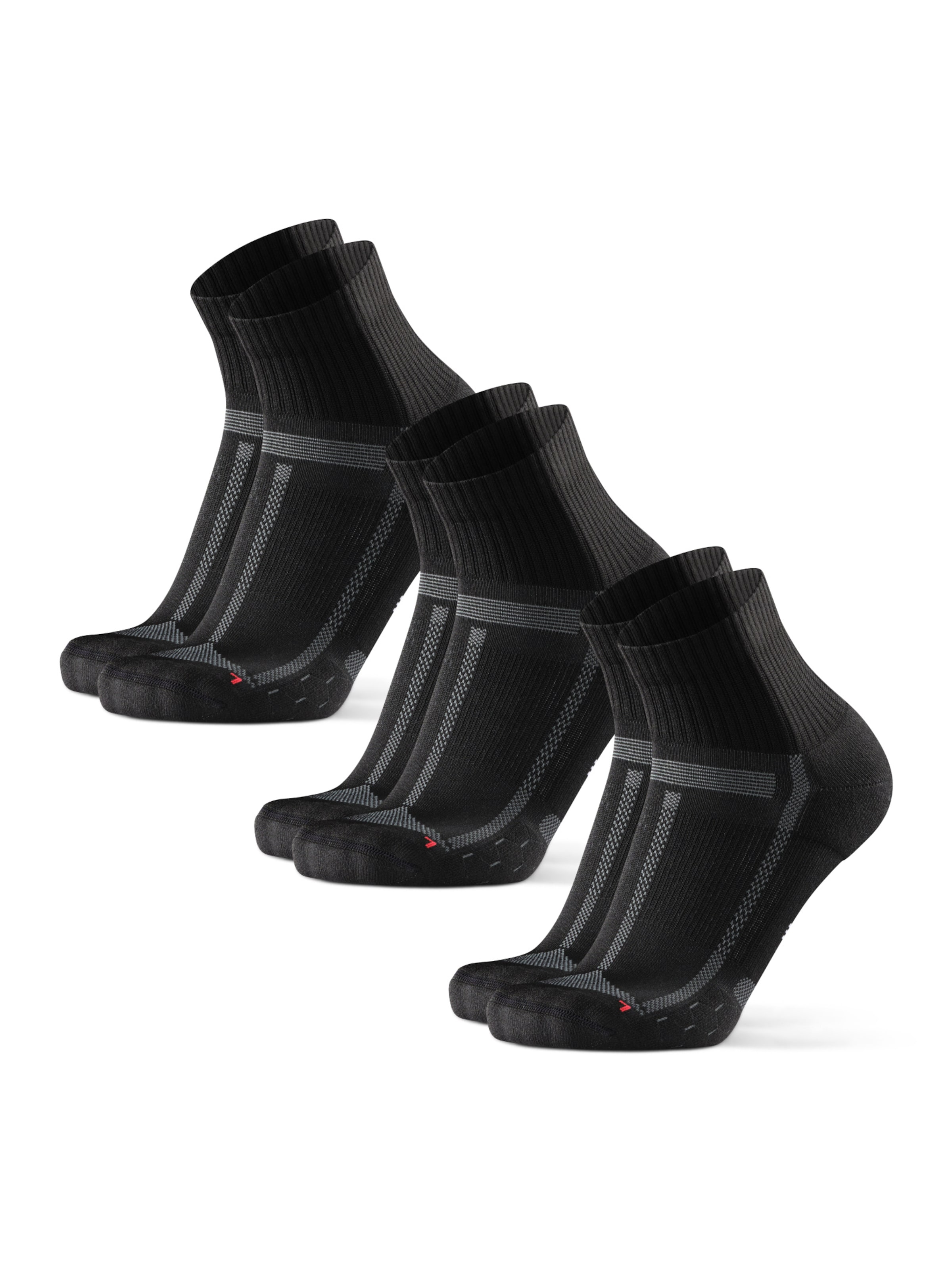 Chaussettes de sport 'Long Distance Quarter' DANISH ENDURANCE en noir : devant