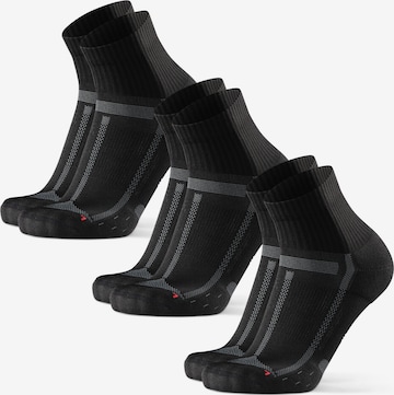 Chaussettes de sport 'Long Distance Quarter' DANISH ENDURANCE en noir : devant
