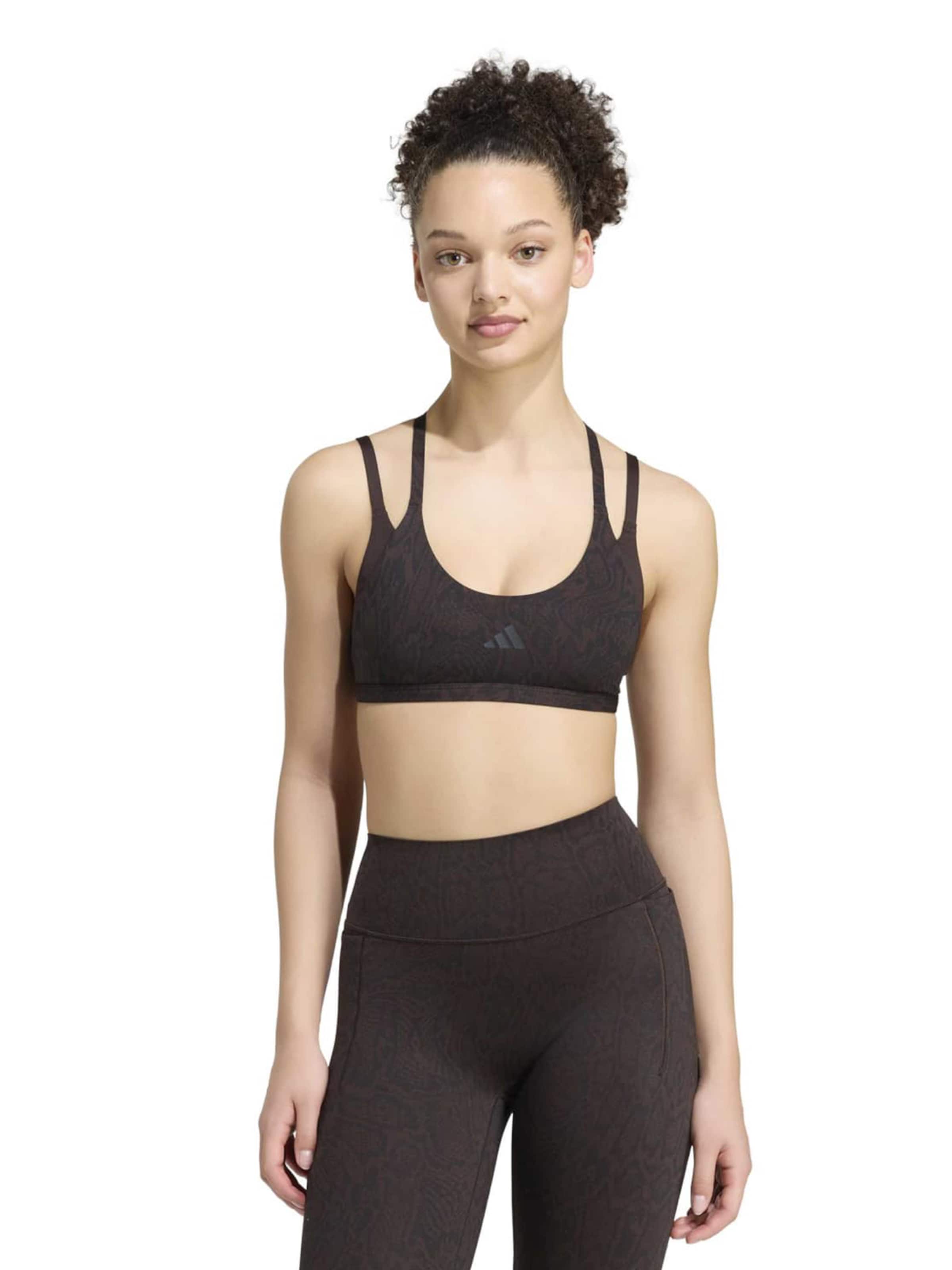 Bustier Soutien-gorge de sport 'OPT' ADIDAS PERFORMANCE en marron : devant