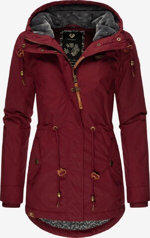 Ragwear Winter jacket in Red: front