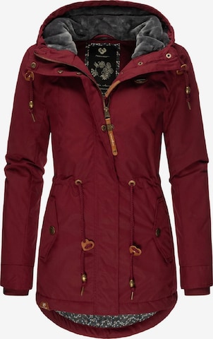 Ragwear Winter jacket in Red: front