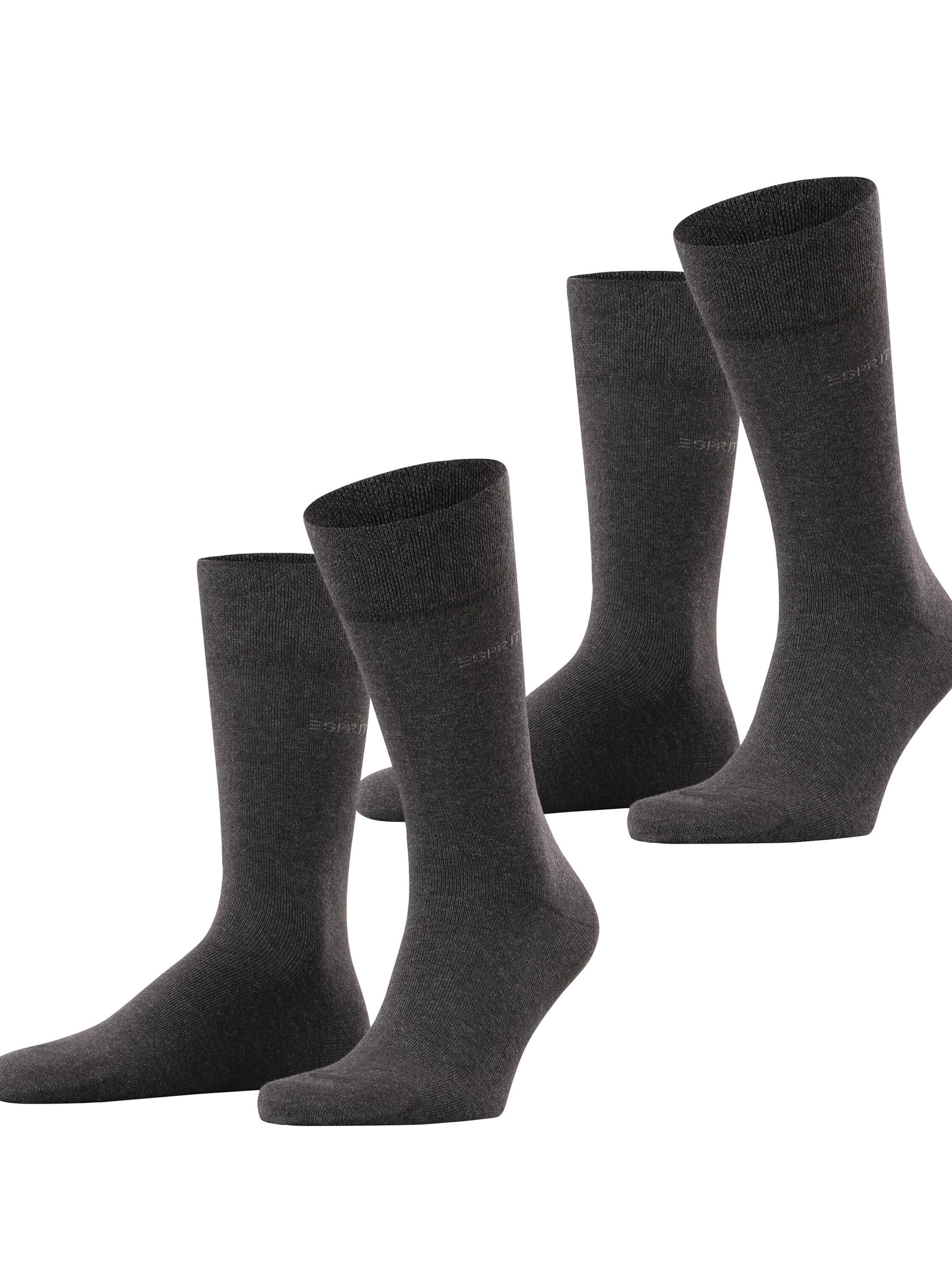 ESPRIT Socks 'Basic Easy 2-Pack' in Grey: front