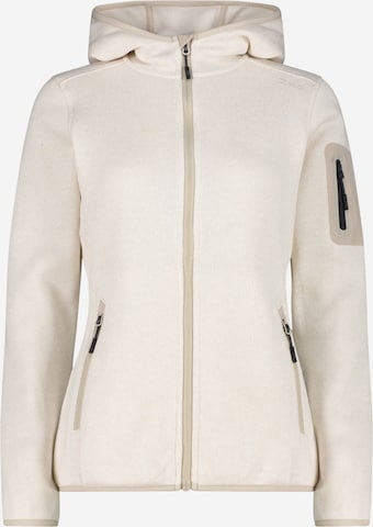 CMP Athletic Fleece Jacket in Beige: front