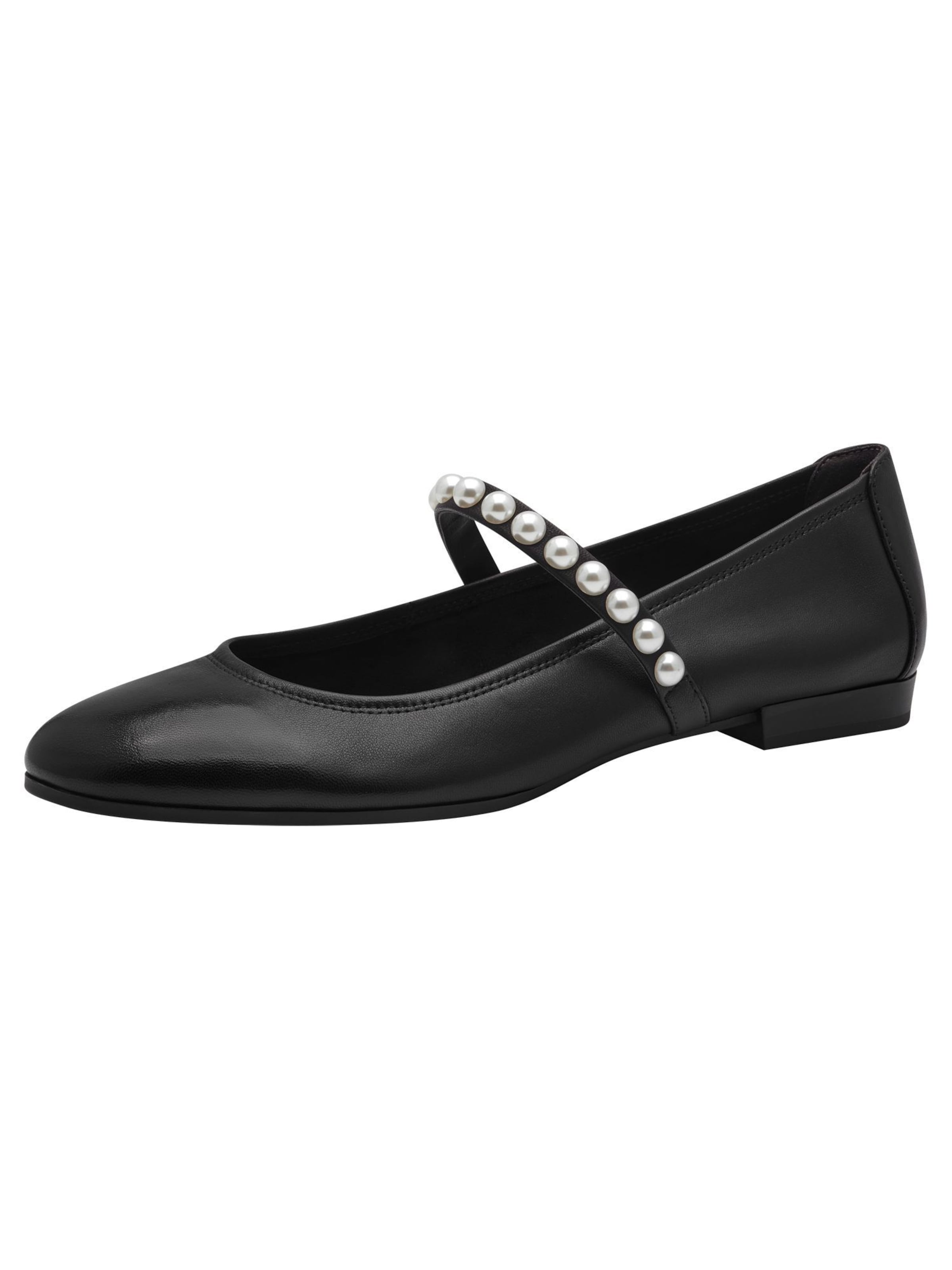 Tamaris Ballet Flats with Strap in Black: front