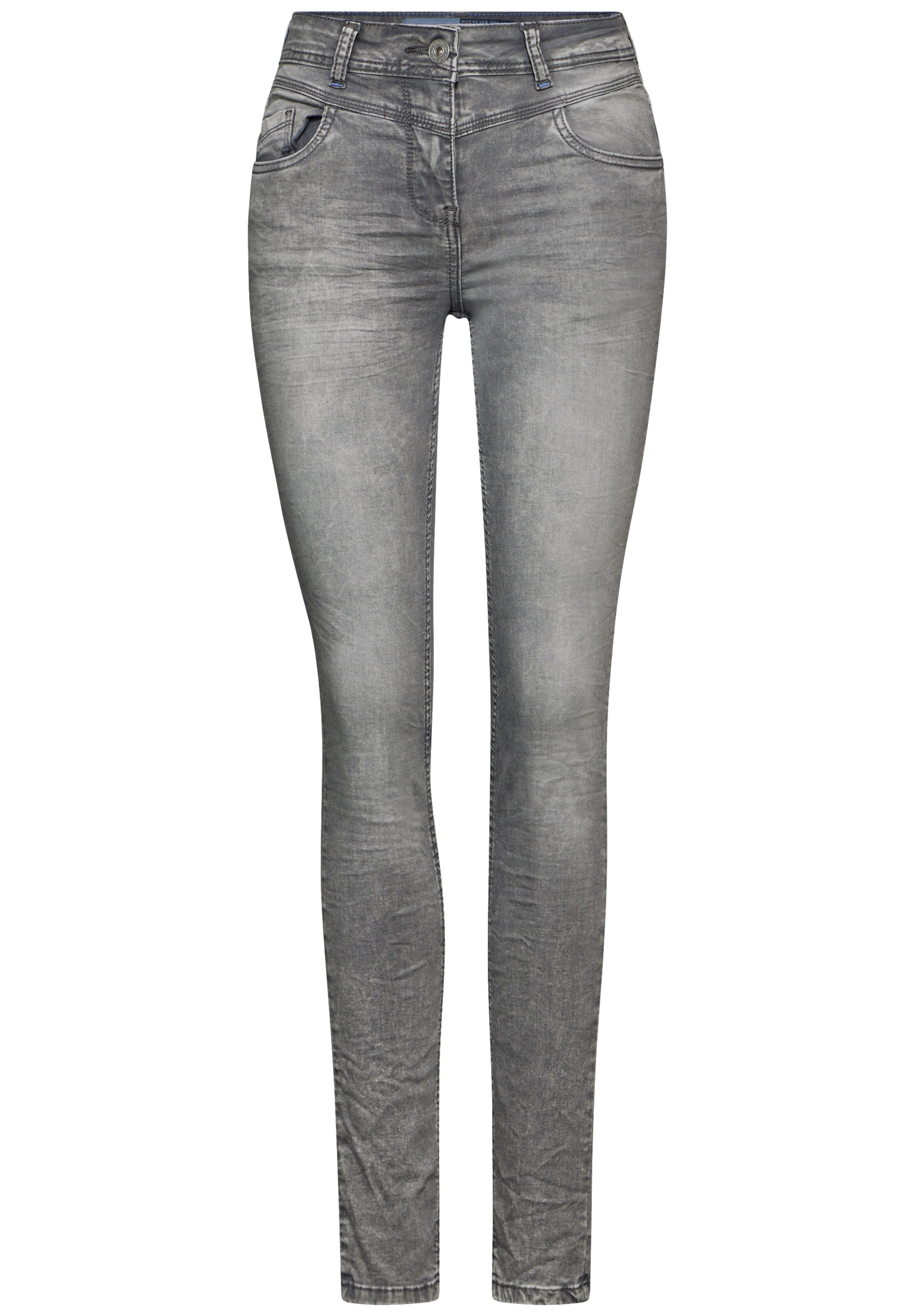 CECIL Skinny Jeans in Grey: front