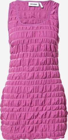 WEEKDAY Sukienka 'Neat' w kolorze fioletowy: przód