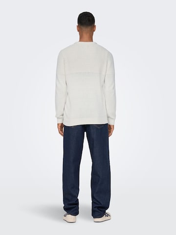 Pull-over Only & Sons en blanc