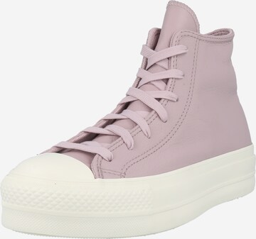 CONVERSE Sneakers hoog 'Chuck Taylor All Star Lift' in Lila: voorkant