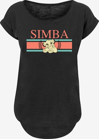 T-shirt 'Disney König der Löwen Simba' F4NT4STIC en noir : devant