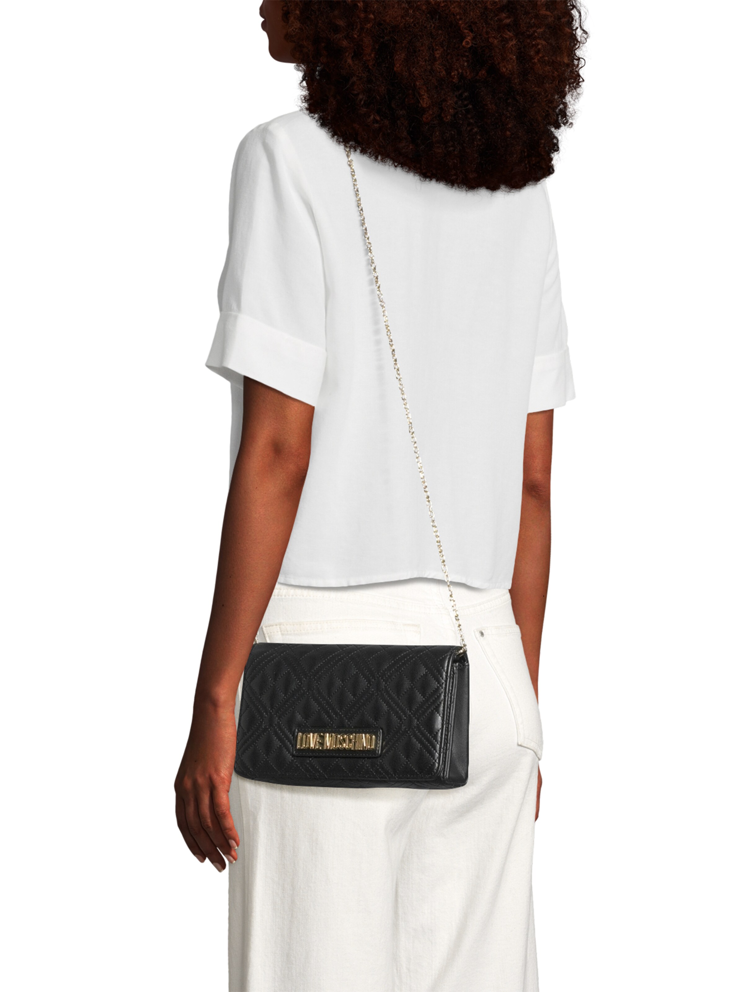 Love MoschinoTorba preko ramena - crna boja: prednji dio