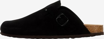 The Divine Factory Mule 'Joasis-Lederpantoletten' in Black: front