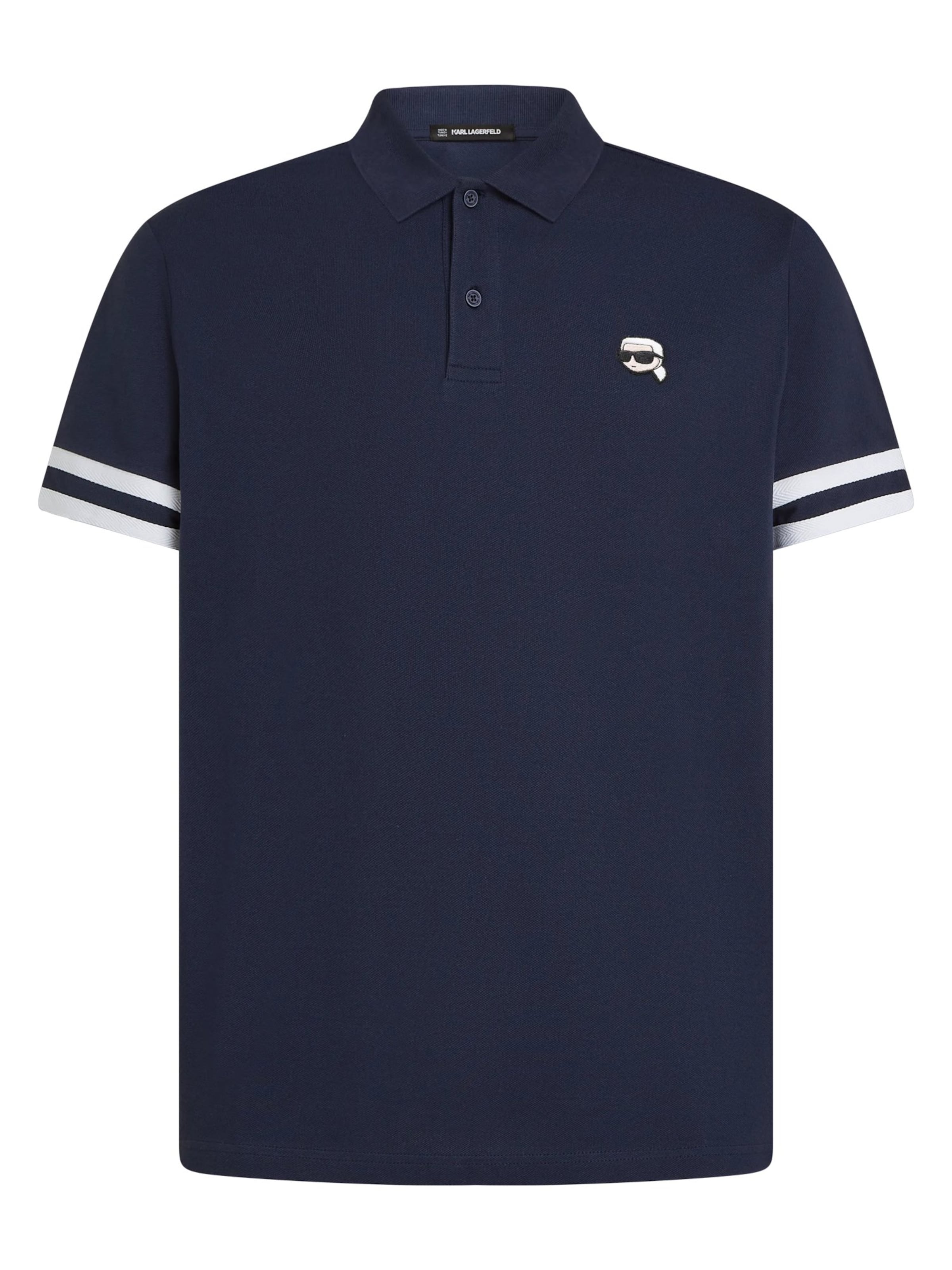 Karl Lagerfeld Poloshirt 'Ikon' in Blau: Vorderseite