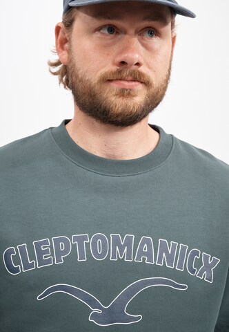 Cleptomanicx Sweatshirt 'College Type' in Green