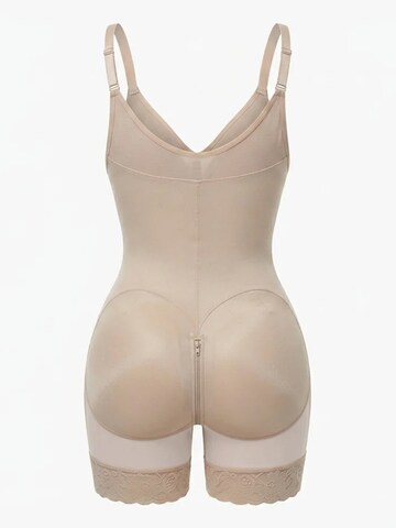 Shapetape Shapingbody 'Corrigerende Bodysuit met Rits en Pijpjes' in Beige