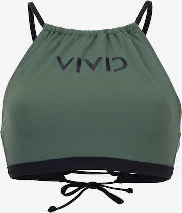 VIVID High neck Bikinitoppi värissä vihreä: etupuoli